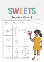 Vorschau - Arbeitsblätter - Sweets: Read and Color 2 (Englisch) - Deckblatt