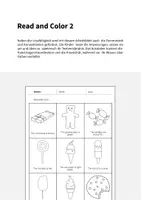 Vorschau - Arbeitsblätter - Sweets: Read and Color 2 (Englisch) - Seite 1