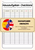 Vorschau - Anderer Materialtyp - Checkliste vergessene Hausaufgaben (Deu/Eng) - Deckblatt