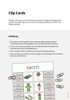 Vorschau - Stationenlernen - Sweets: Clip Cards / Klammerkarten (Englisch) - Seite 1