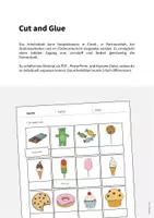 Vorschau - Arbeitsblätter - Sweets: Cut and Glue (Englisch) - Seite 1