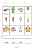 Vorschau - Arbeitsblätter - Sweets: Cut and Glue (Englisch) - Seite 2