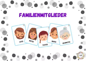 Vorschau - Stationenlernen - Familienmitglieder - Deckblatt
