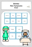 Vorschau - Spiele - Domino Lernspiel zur medizinischen Fachsprache (Terminologie) Körper (Pflegeausbildung) - Deckblatt
