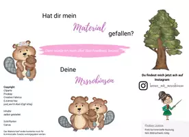 Vorschau - Mal- und Bastelvorlagen - Tierische Feriengrüße zum Schulschluss - Biberklasse - Druckschrift - Seite 2