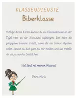 Vorschau - Poster - Klassendienste für die Biberklasse - Druckschrift - Seite 1