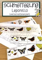 Vorschau - Anderer Materialtyp - Schmetterlinge Leporello (vierfachdifferenziert) - Deckblatt