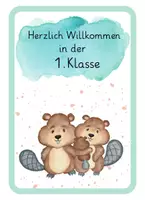 Vorschau - Poster - Willkommenskärtchen Biberklasse - Druckschrift - Seite 1