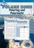 Vorschau - Arbeitsblätter - Polare Zone - Polartag und Polarnacht - Deckblatt