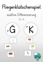 Vorschau - Spiele - auditive Differenzierung G - K (Fliegenklatschenspiel) - Deckblatt