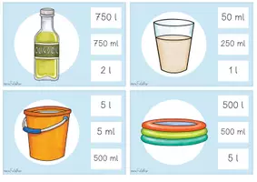 Vorschau - Arbeitsblätter - Materialpaket Hohlmaße Liter Milliliter - Seite 2