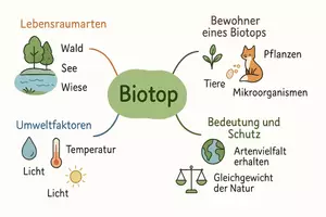 Vorschau - Arbeitsblätter - Arbeitsblatt "Biotop" + Onlineübung & MP3 + Mindmap - Seite 1