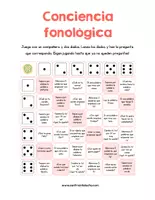 Vista previa - Hojas de trabajo - Dados conciencia fonológica - página 3