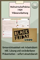 Vorschau - Stundenentwürfe - Weltwirtschaftskrise 1929 - Deckblatt