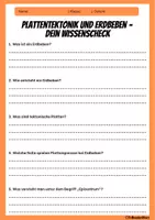 Vorschau - Arbeitsblätter - Erdbeben – 20 Fragen für den Geografieunterricht | Arbeitsblätter Klasse 5–8 - Deckblatt