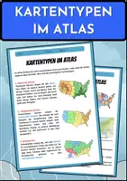 Vorschau - Arbeitsblätter - Kartenarbeit im Atlas – Merkblätter, Anleitungen & Übungen (Atlasführerschein | Erdkunde Sek I) - Seite 1