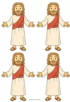 Vorschau - Mal- und Bastelvorlagen - Christi Himmelfahrt: Bastelvorlage für ein Ziehbild - Seite 2