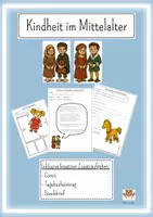 Vorschau - Arbeitsblätter - Kindheit im Mittelalter: Arm & reich (inkl. kreativer Zusatzaufgaben) - Deckblatt