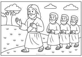 Vorschau - Mal- und Bastelvorlagen - Christi Himmelfahrt: Ausmalbilder - Seite 1