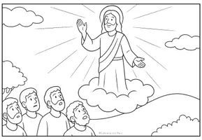 Vorschau - Mal- und Bastelvorlagen - Christi Himmelfahrt: Ausmalbilder - Seite 3