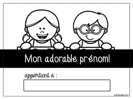 Aperçu - Feuilles d'exercices - APERÇU - Mon adorable prénom, p1 - Page 1