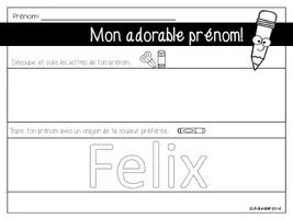 Aperçu - Feuilles d'exercices - APERÇU - Mon adorable prénom, p1 - Page 3
