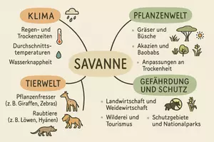 Vorschau - Arbeitsblätter - Arbeitsblatt "Savanne" + Onlineübung & MP3 + Mindmap + Infografiken - Seite 3