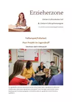 Vorschau - Arbeitsblätter - Fallbeispiel Fallarbeit Peer-Projekt im Jugendtreff, Brennpunkt, Armut, Empowerment - Deckblatt