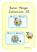 Vorschau - Arbeitsblätter - Bienen Mengen Zahlenraum 20 - Deckblatt