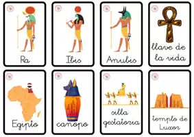 Vista previa - Tarjetas / Manipulativos - Vocabulario Egipto - página 3