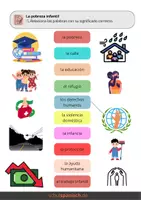 Vorschau - Unterrichtsreihen - "La pobreza infantil" + "Pretérito perfecto" Materialpaket Spanisch - Seite 1