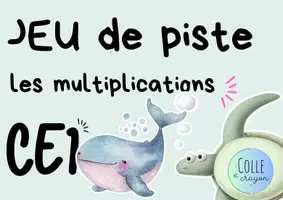 Aperçu - Apprentissages en autonomie - Colle et crayon jeu de piste la multiplication - Page de couverture
