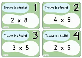 Aperçu - Apprentissages en autonomie - Colle et crayon jeu de piste la multiplication - Page 2