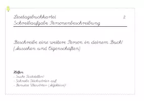 Vorschau - Aufgabenkarten - Lesetagebuchkartei LA - Seite 2