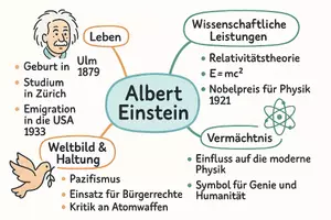 Vorschau - Arbeitsblätter - Arbeitsblatt zum Thema "Albert Einstein" + Onlineübung & MP3 + Mindmap + Infografik - Seite 3