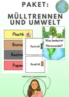 Vorschau - Spiele - Umweltschutz und Mülltrennung - komplette Unterrichtseinheit Sachunterricht GS 1 und 2 - Deckblatt