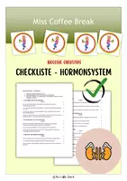 Vorschau - Arbeitsblätter - Hormonsystem - Checkliste - Deckblatt