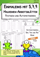Vorschau - Arbeitsblätter - 5er-, 7er-, 9er-Reihe – Einmaleins automatisieren mit motivierenden Arbeitsblättern - Deckblatt