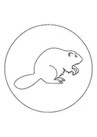 Vorschau - Mal- und Bastelvorlagen - runde Prickelbilder / Fensterbilder Thema Biber - Grundschule - Bastelvorlagen - Seite 3