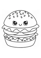 Vorschau - Mal- und Bastelvorlagen - Ausmalbilder Thema Burger - Grundschule - Bastelvorlagen - Seite 3