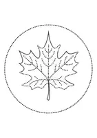 Vorschau - Mal- und Bastelvorlagen - runde Prickelbilder / Fensterbilder Thema Herbstblätter - Grundschule - Bastelvorlagen - Seite 1