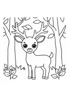 Vorschau - Mal- und Bastelvorlagen - Ausmalbilder Thema Hirsch / Reh - Grundschule - Bastelvorlagen - Seite 3