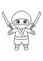 Vorschau - Mal- und Bastelvorlagen - Ausmalbilder Thema Ninja - Grundschule - Bastelvorlagen - Seite 2