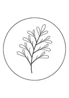 Vorschau - Mal- und Bastelvorlagen - runde Prickelbilder / Fensterbilder Thema Tannenzweige - Grundschule - Bastelvorlagen - Seite 1