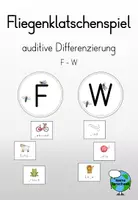 Vorschau - Spiele - auditive Differenzierung F - W (Fliegenklatschenspiel) - Deckblatt