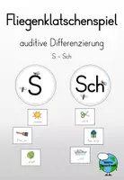 Vorschau - Spiele - auditive Differenzierung S - Sch (Fliegenklatschenspiel) - Deckblatt