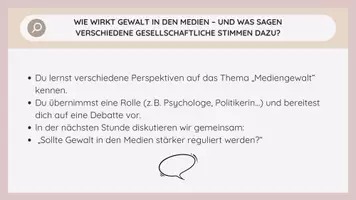 Vorschau - Arbeitsblätter - Gewalt in den Medien - Präsentation&Rollendiskussion mit Fishbowl Methode - Seite 2