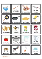 Vorschau - Arbeitsblätter - Welche Küchengeräte gibt es und was macht man damit? - Deckblatt