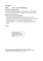 Vorschau - Klassenarbeiten - 17. Juni 1953 - Klassenarbeit Klasse 10 - Darstellung - Seite 1