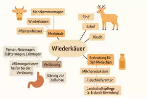 Vorschau - Arbeitsblätter - Arbeitsblatt "Wiederkäuer" + Onlineübung & MP3 + Mindmap + Infografik - Seite 3